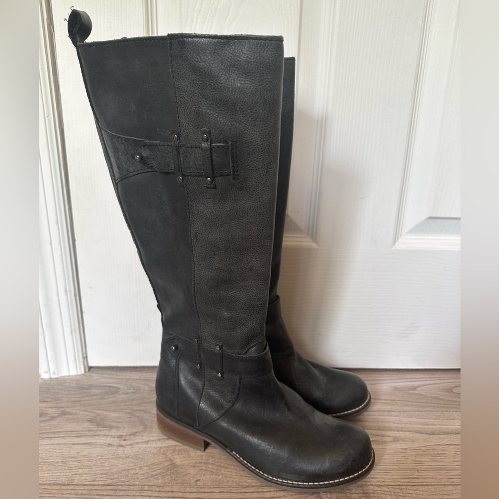 Corral Boots Charcoal Leather Riding Style Boots